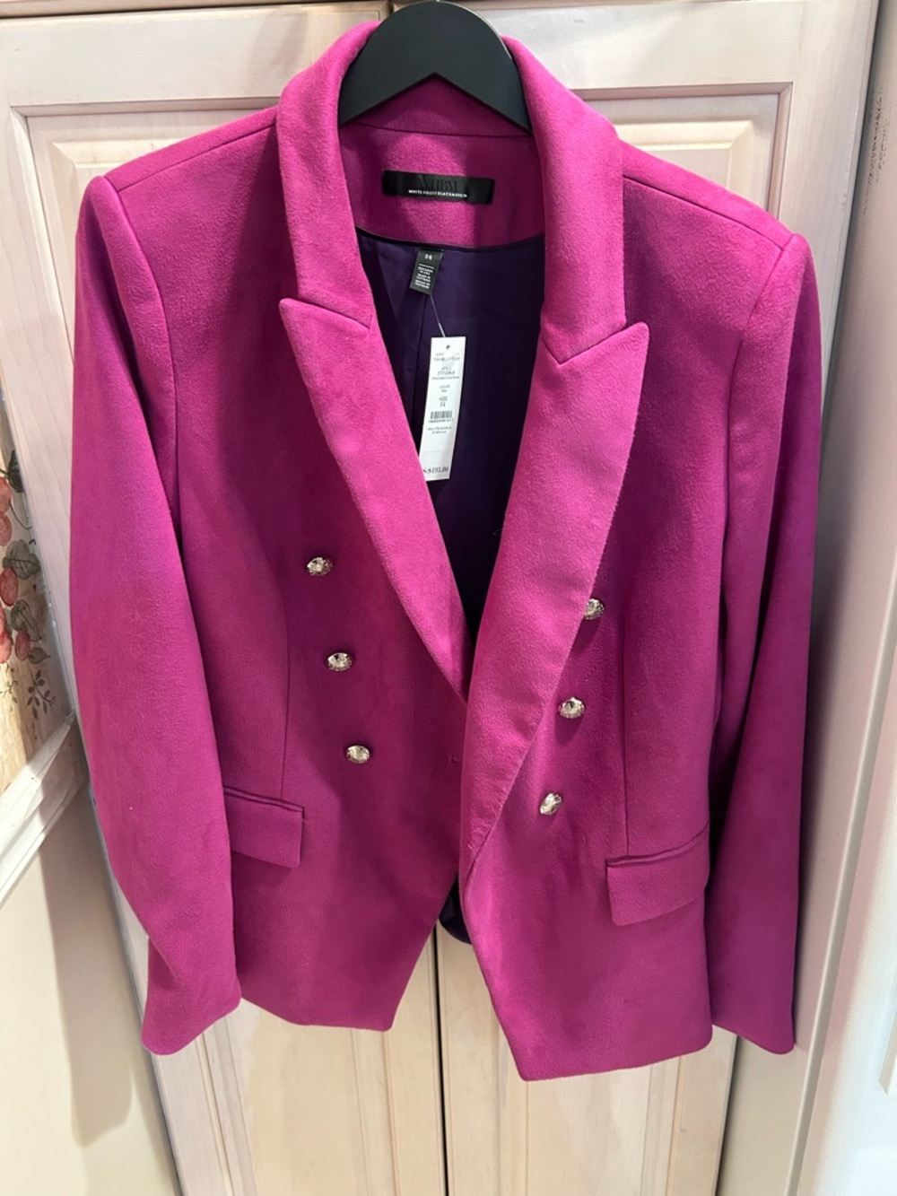 WHITE HOUSE BLACK MARKET ULTRA SUEDE STUDIO BLAZER SIZE 14 NWT